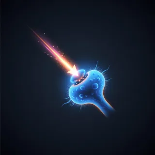 Illustration of a nerve receiving an incoming signal